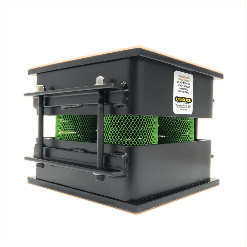 Spring isolation system for industrial machinery and equipment